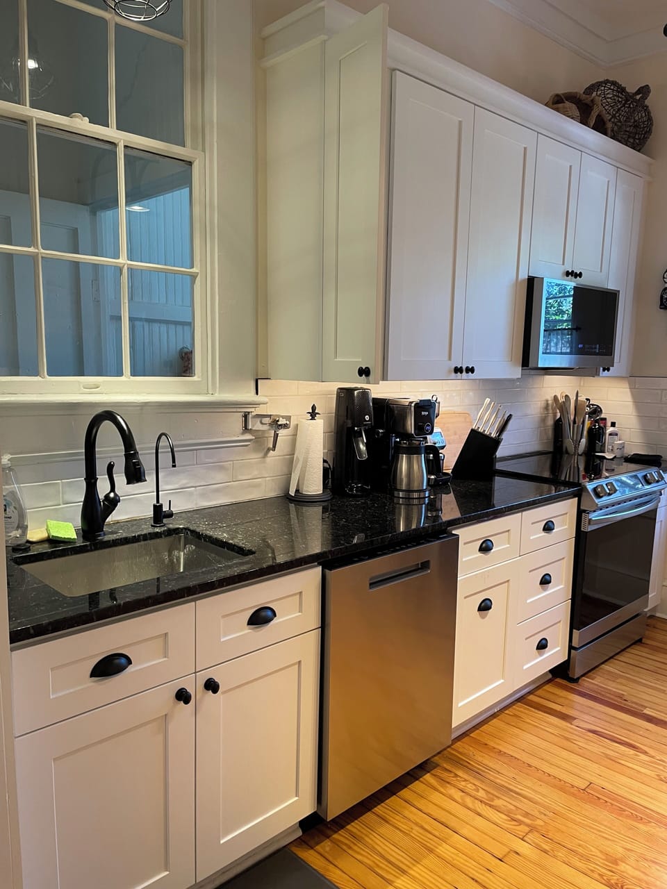 granite counters, new appliances, and tons of cabinets!