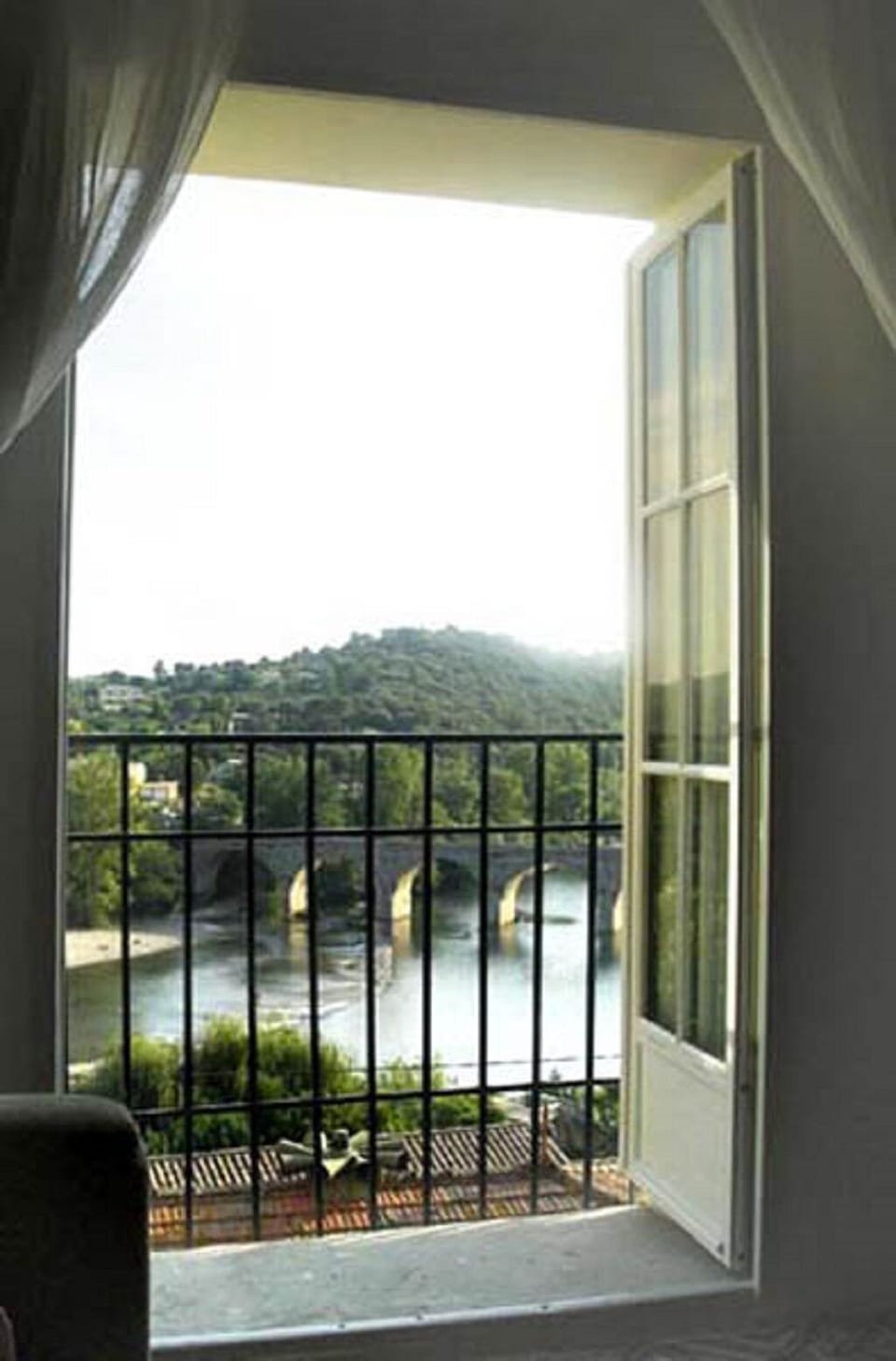 View from Salon with doors open