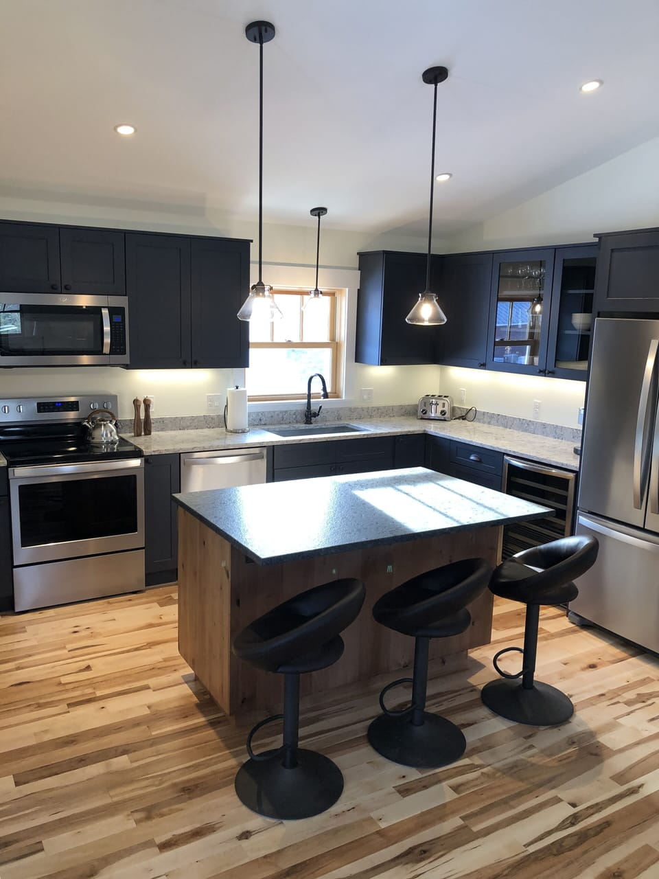 Stainless kitchen full of amenities