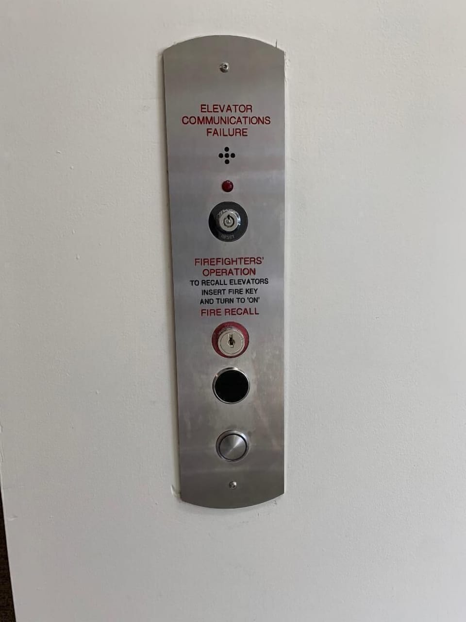 Elevator call button.
