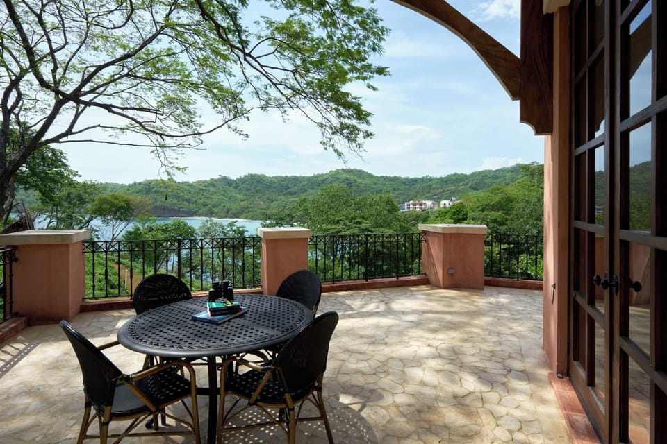 Expansive outdoor terrace with bay view
