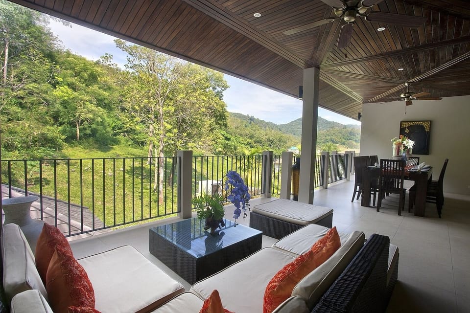 Balcony seating and private open Valley Views