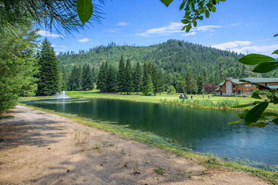 Nestled alongside the 10th Hole at the Kahler Glen Golf Course for gold during fair weather or cross country skiing in the winter.