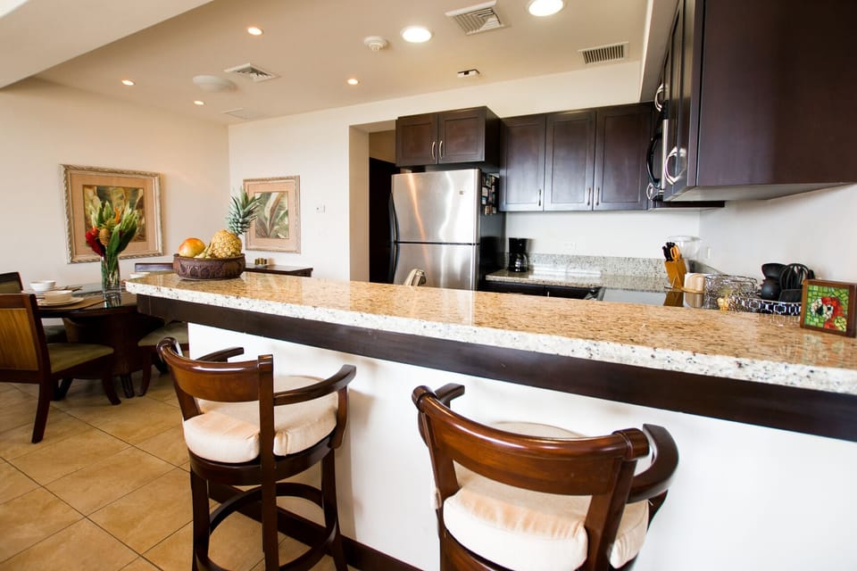 Seating at breakfast bar