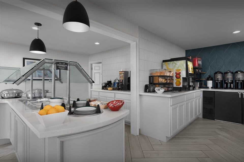 Indulge in a delightful breakfast spread, featuring fresh fruits and warm pastries.