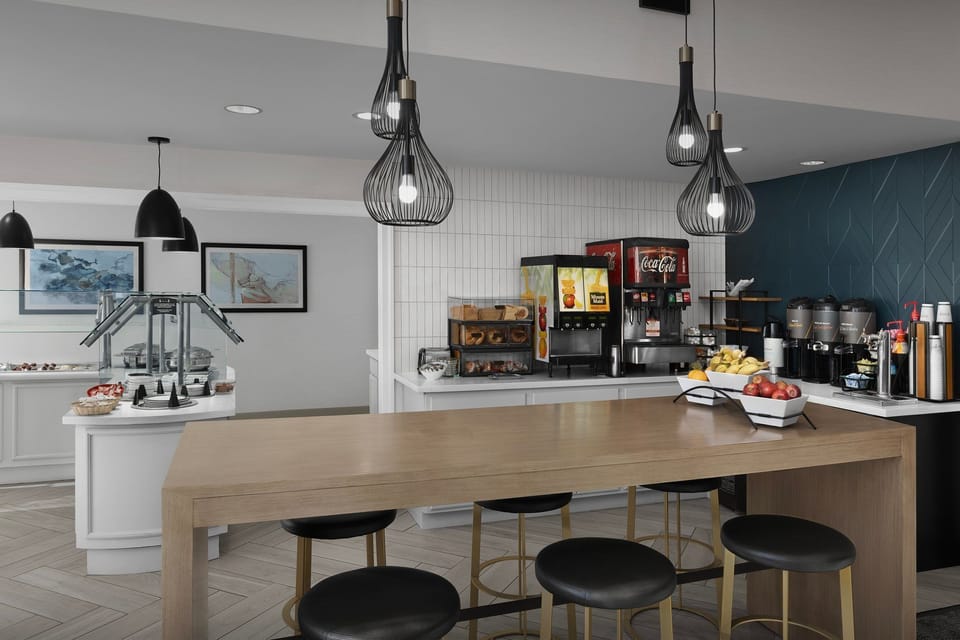 Start your day with a delicious breakfast and fresh fruit in a welcoming setting.