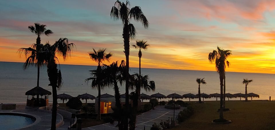 Sunset from the balcony