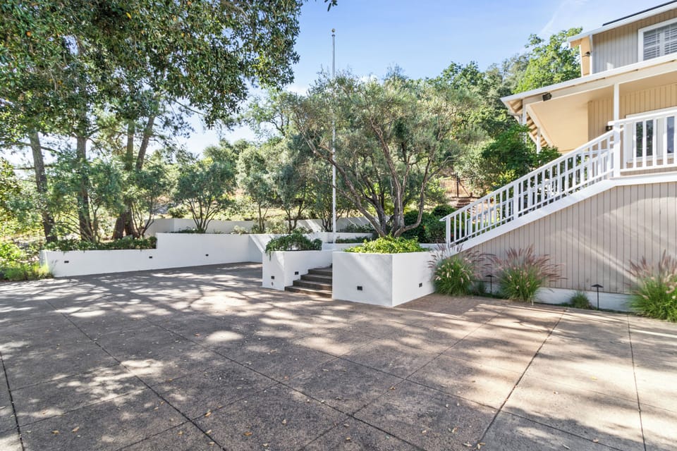 Stairs to main house from parking area