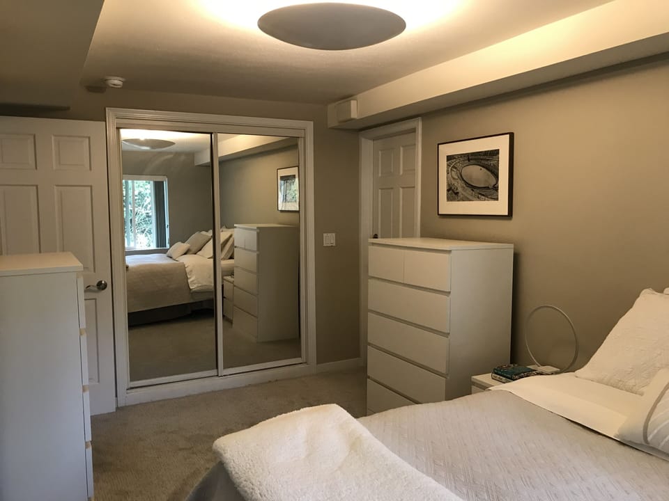 Two dressers and a closet make it easy to put your things away and "settle in"