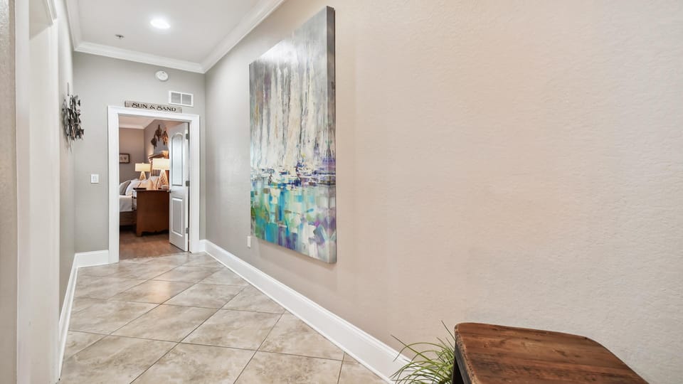 Hallway to Master Bedroom. (We call it the Turtle Bedroom.)