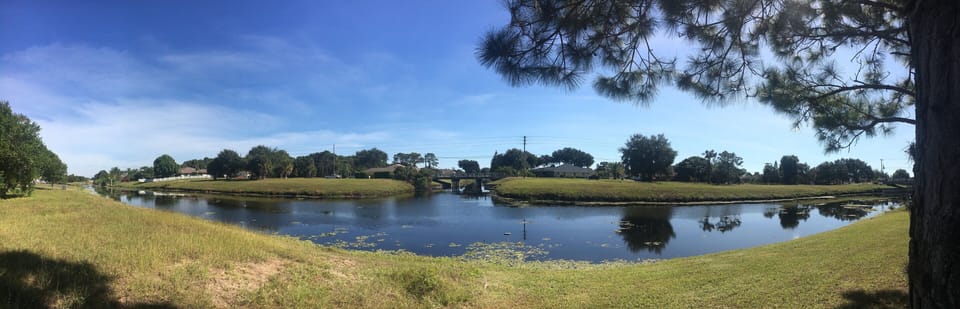 View from the back of the villa