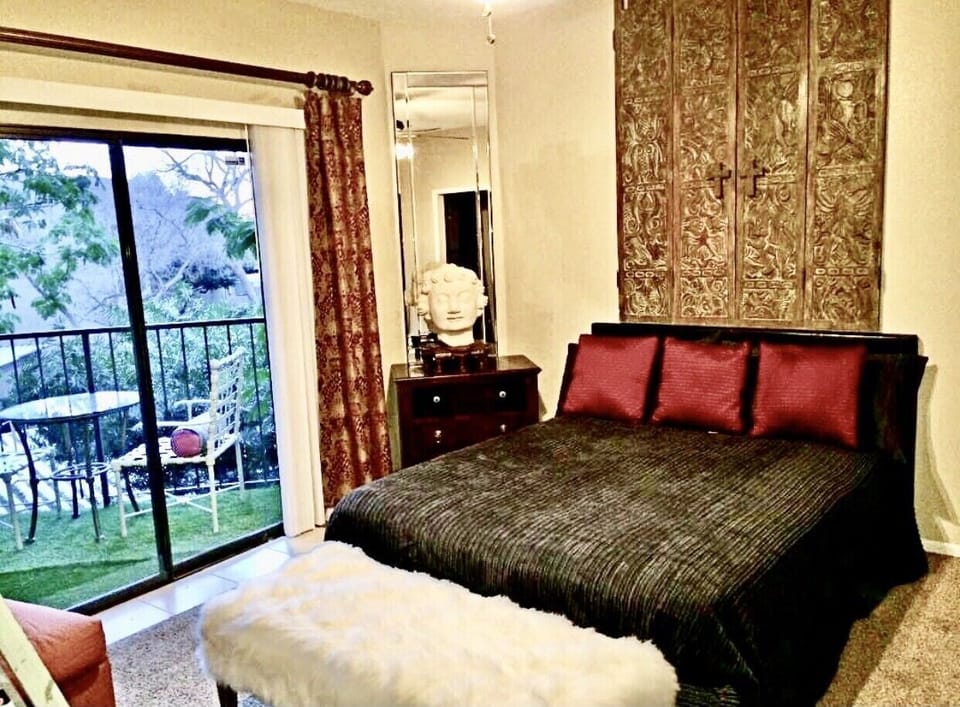 Master bedroom features bathroom attached and new Sealy comfort mattress 