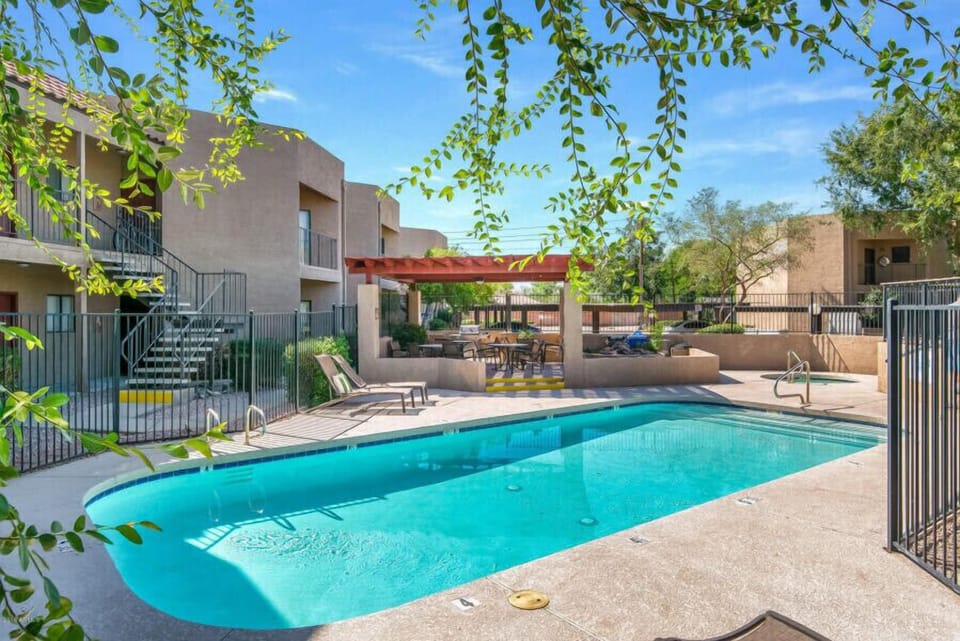 Lovely lap pool and heated hot tub too