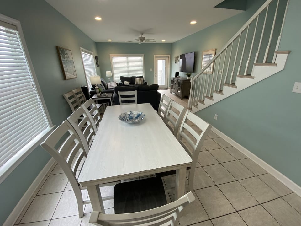 View from kitchen looking over the dining room and living room (1st floor)