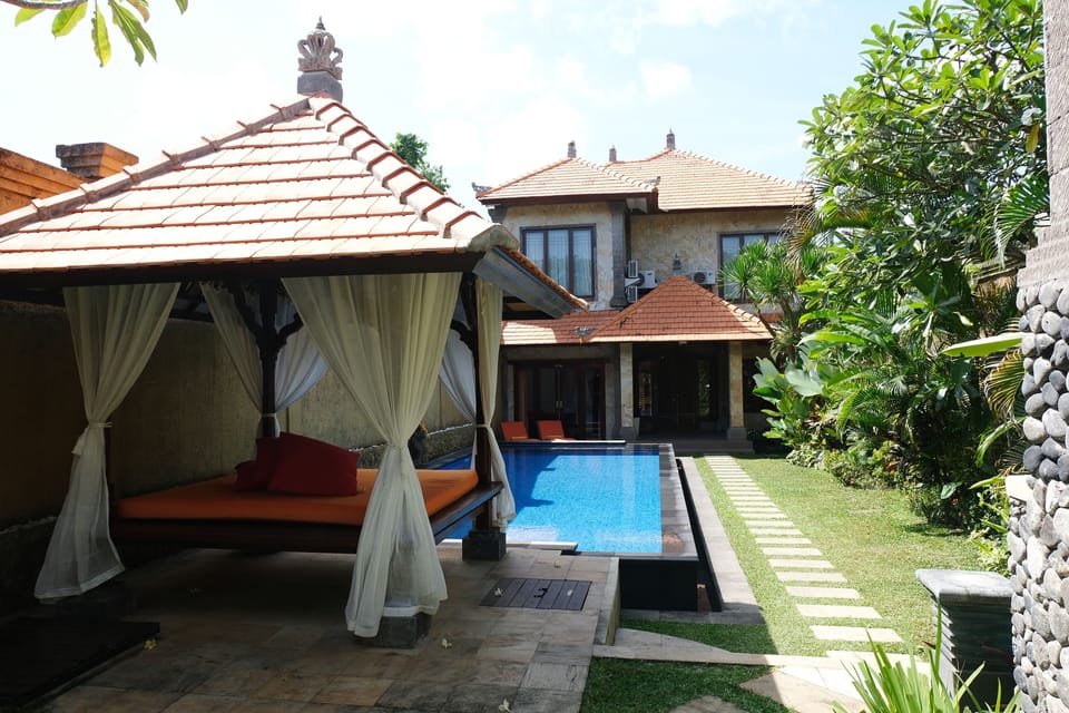 Villa Facade and Swimming Pool