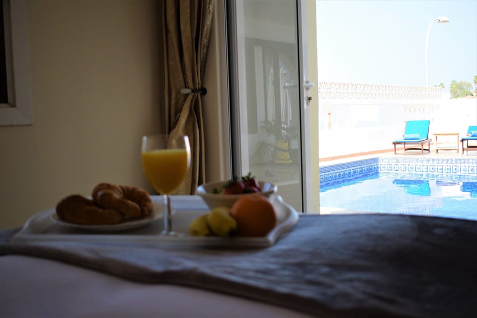 Master bedroom pool view. 