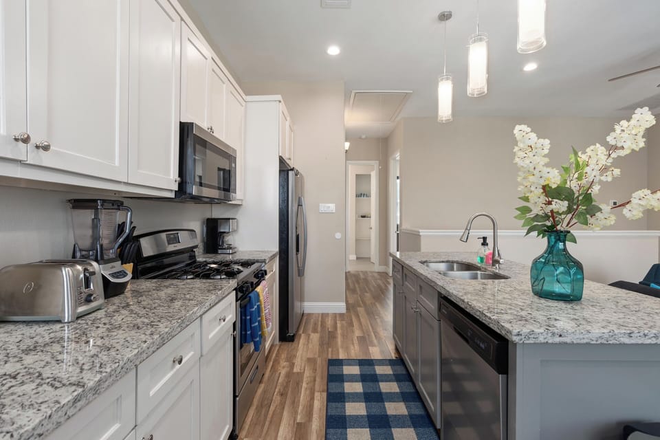 Open kitchen area.