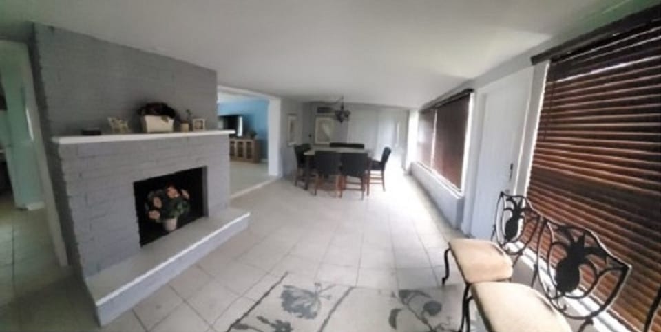 back room with dining table