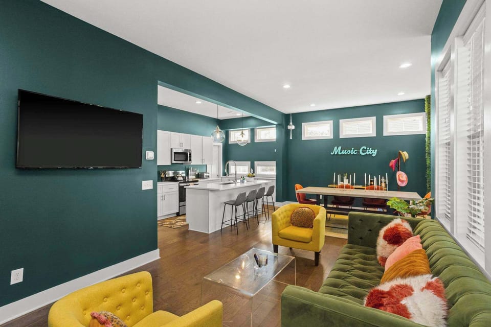 Spacious Living Area with Smart TV