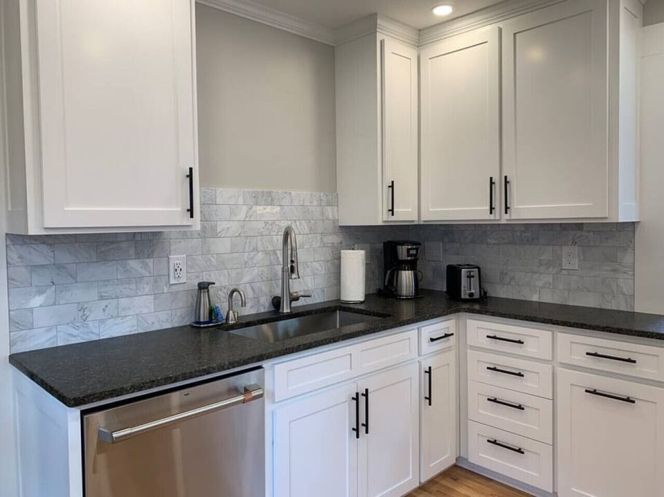 Main floor kitchen with drip coffee pot
