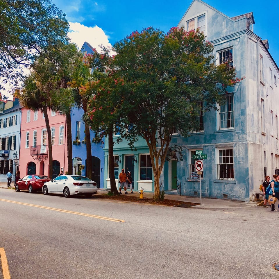 Rainbow Row, downtown Charleston
