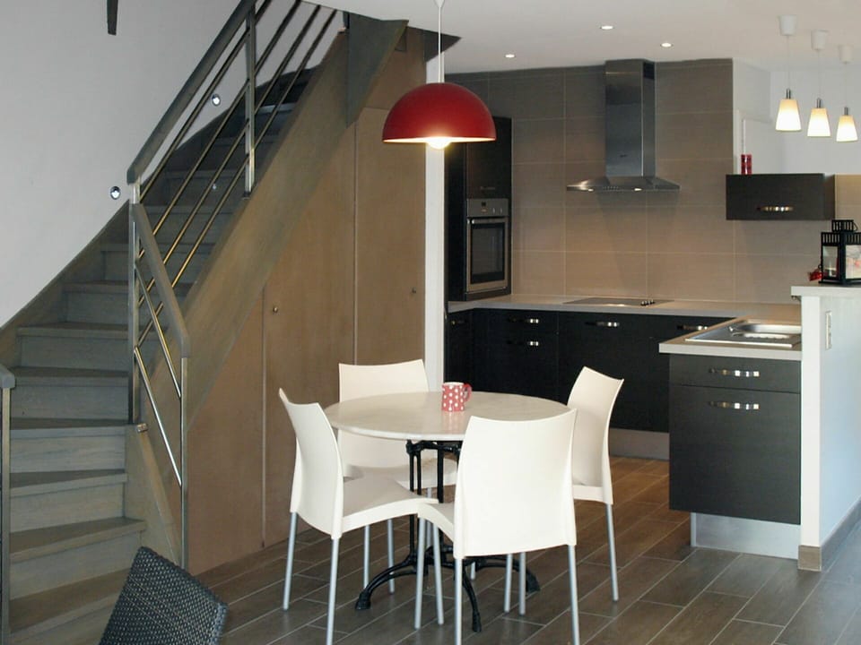 Furniture, Table, Property, Cabinetry, Countertop, Chair, Wood, Lighting, Interior Design, Kitchen Appliance