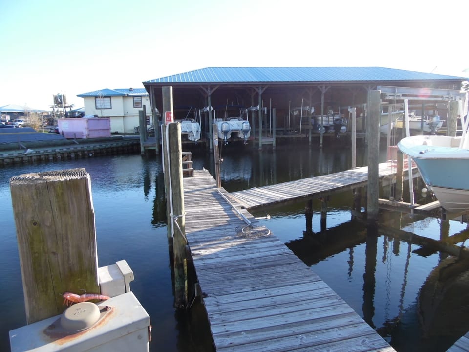 Boat slip B on the outside shown here