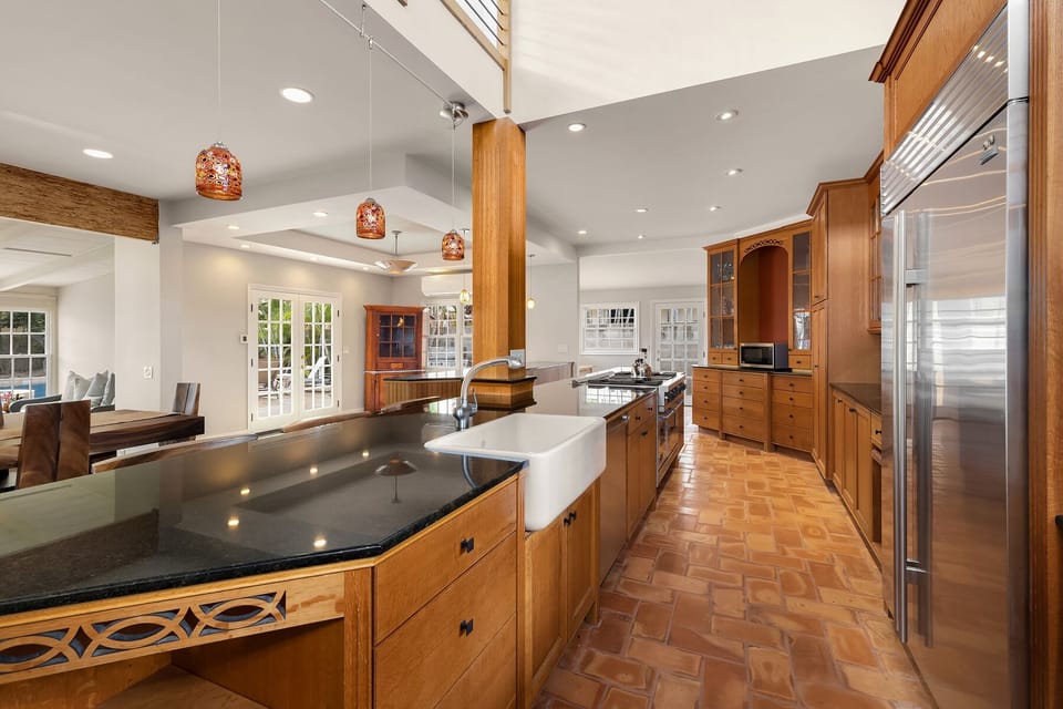 Kitchen with lots of counter space.