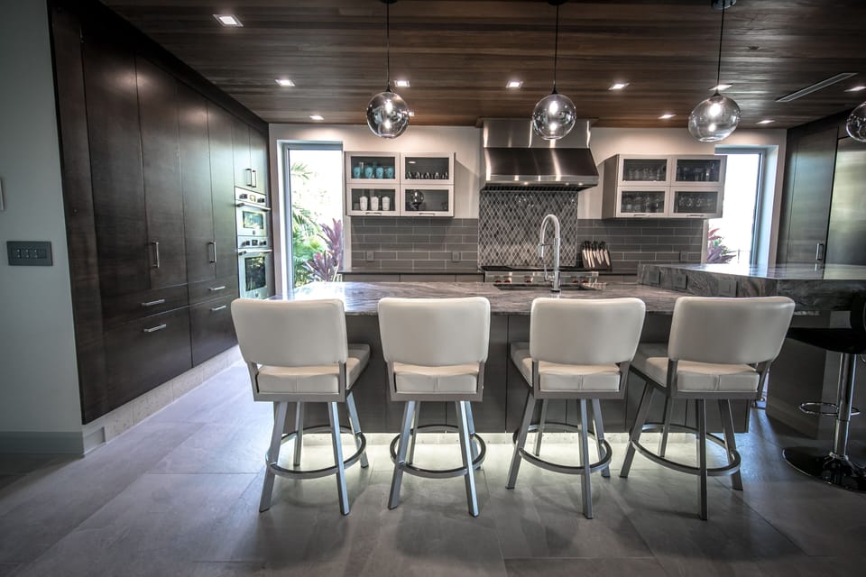 Kitchen Island is very large