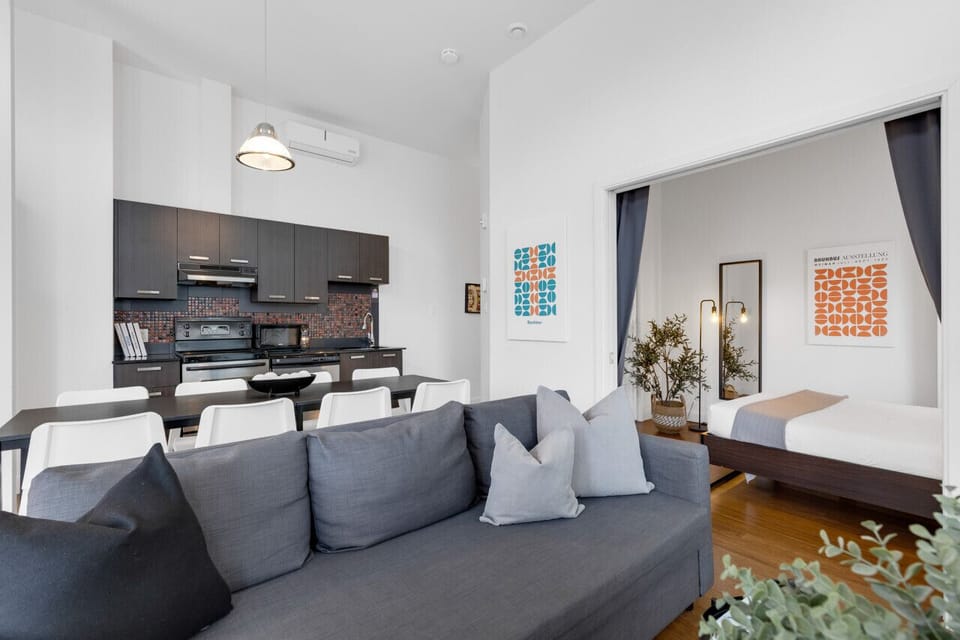 Living Room: Features 1 sofa beds and a Smart HD TV. Log in to your favorite streaming services like Netflix, Disney+, and Prime.