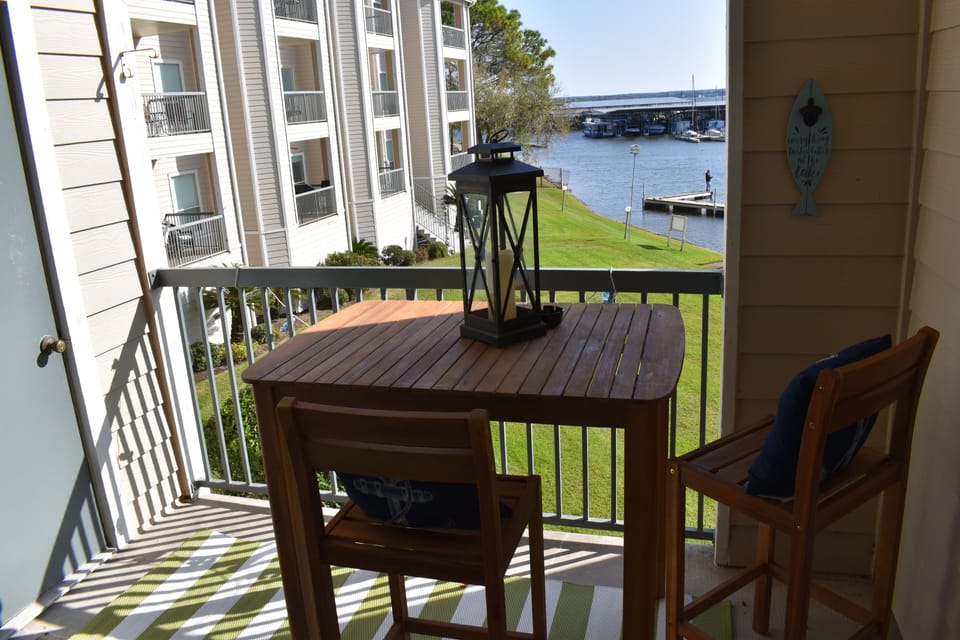 Balcony overlooking the Walden Marina