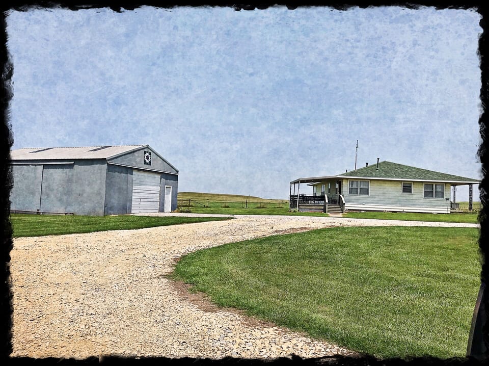  Circle drive. Plenty of room to park. Outbuildings not included in rental. 