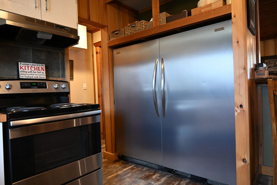 Our fridge/freezer provides ample room for parties & end of the day fish catches