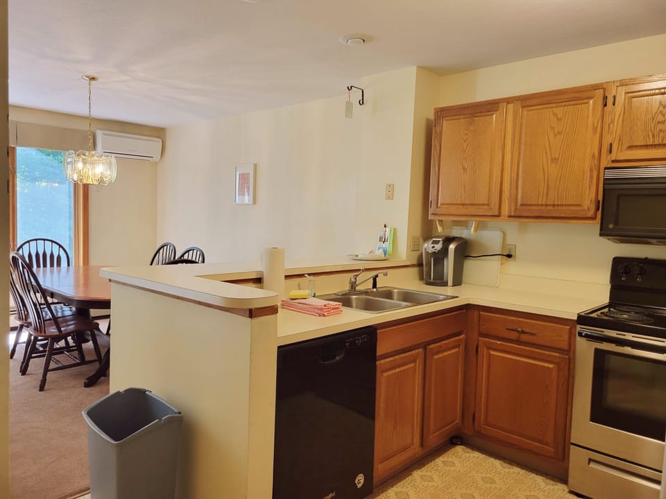 Kitchen to dining area view