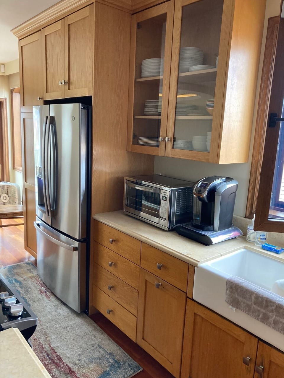 new fridge in kitchen