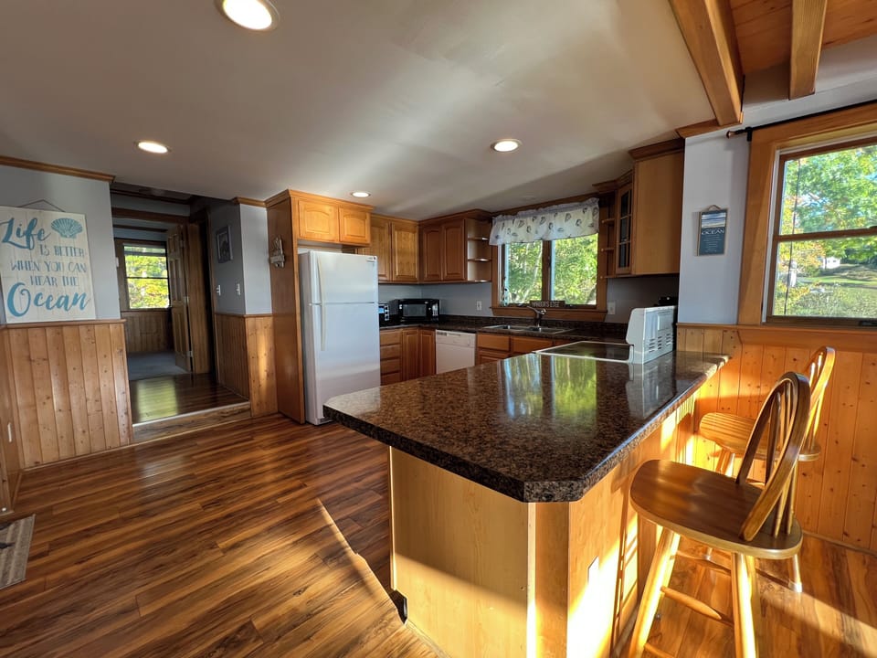Kitchen and hallway view.