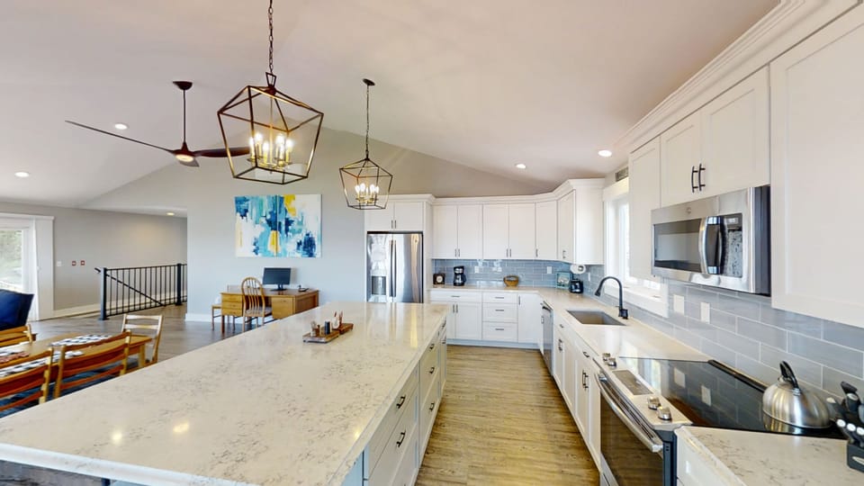 Open kitchen area.