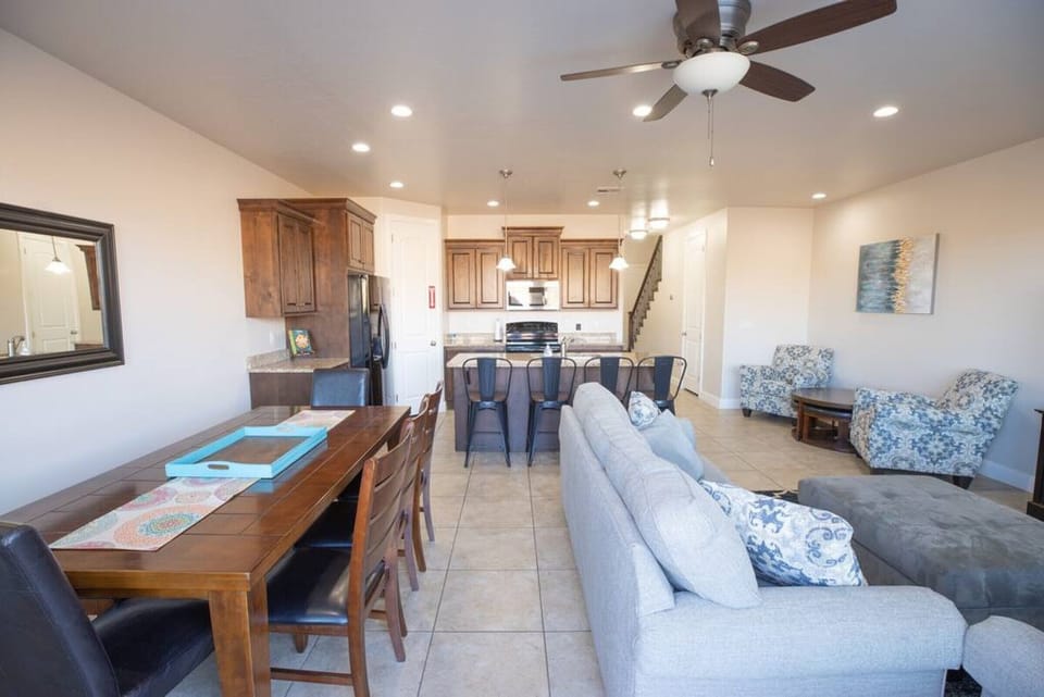 Open concept kitchen and living room