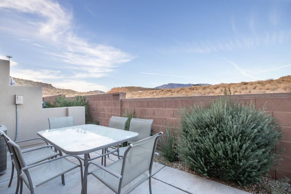 Back patio with outdoor seating