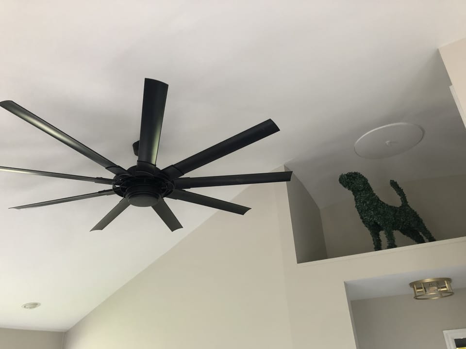 Keep cool under the 6' fan and say hi to Ginny up in the nook