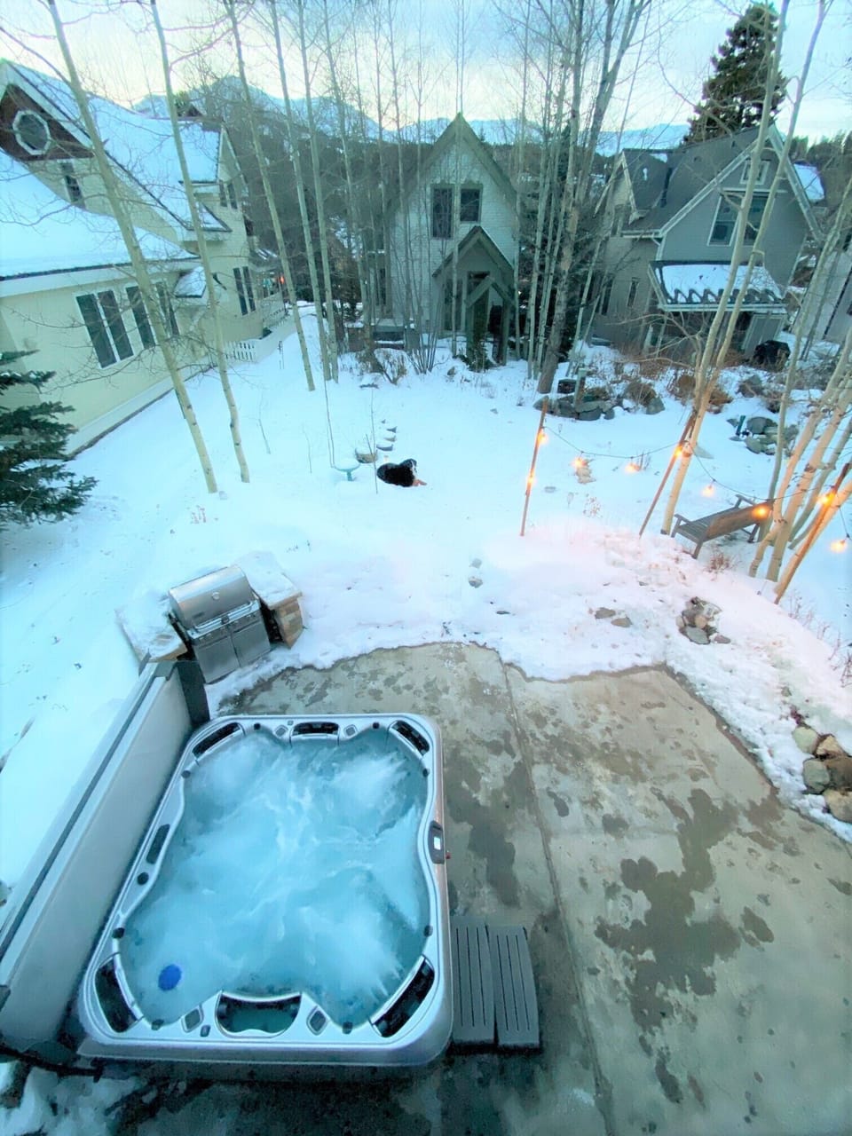 Relax in this jumbo sized hot tub!