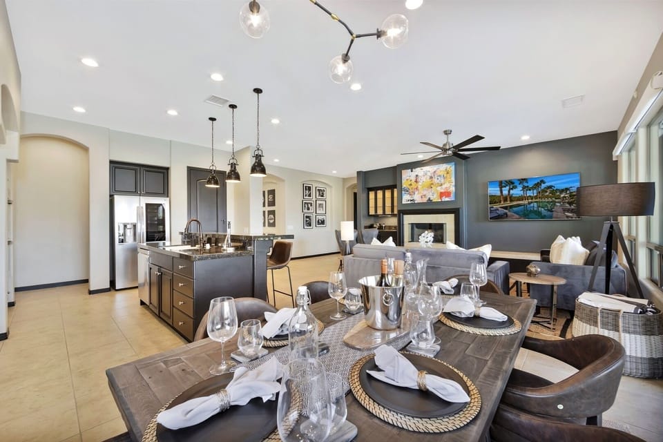 Open floor plan and our concierge service can have the kitchen stocked with your favorite groceries prior to your arrival