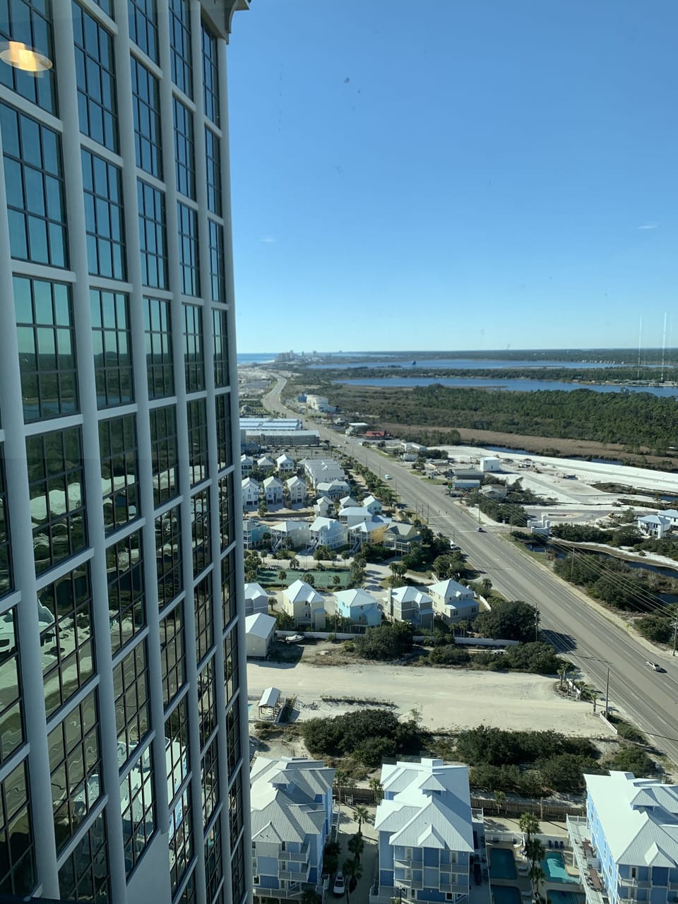 View of Gulf Shores from 27 floor 