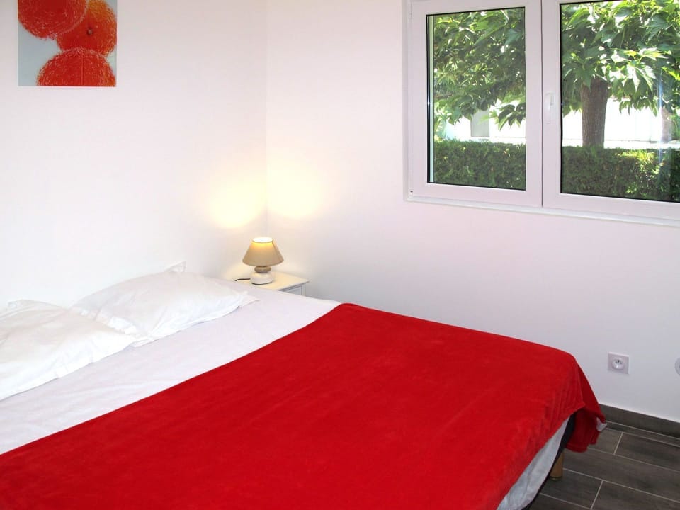 Bedroom, Room, Bed, Property, Furniture, Red, Bed Sheet, Floor, Mattress, Interior Design