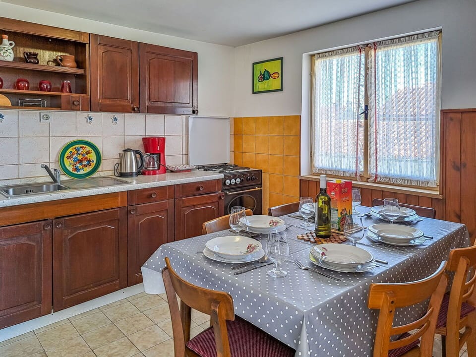 Cabinetry, Furniture, Countertop, Table, Chair, Wood, Kitchen, Kitchen Sink, Window, Building