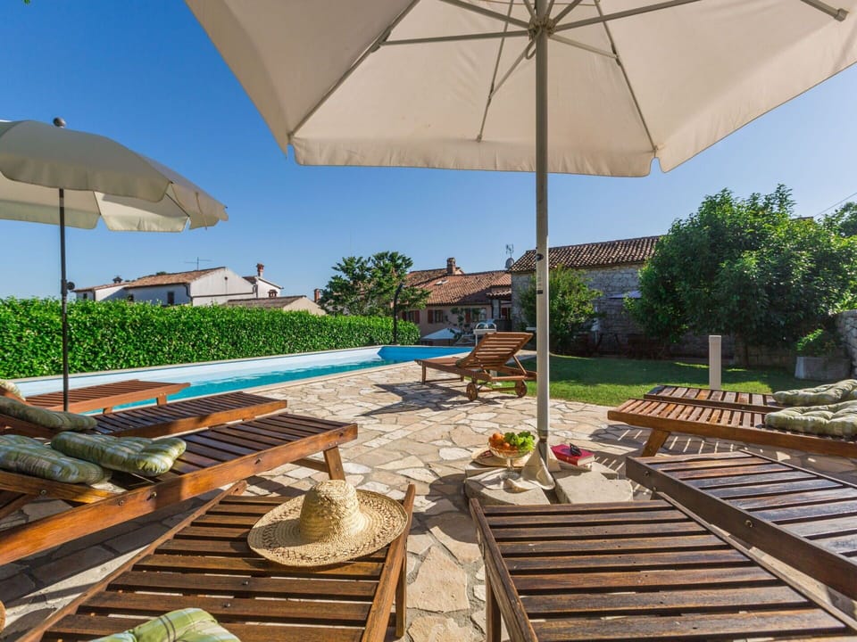 Sky, Plant, Property, Umbrella, Light, Azure, Shade, Botany, Outdoor Furniture, Tree