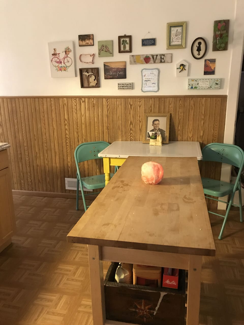 Small dining area in kitchen - additional chairs/table in enclosed porch!