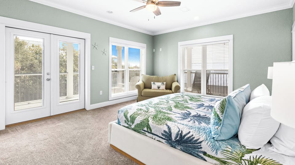 Enjoy private access to the wrap around balcony with a Gulf view