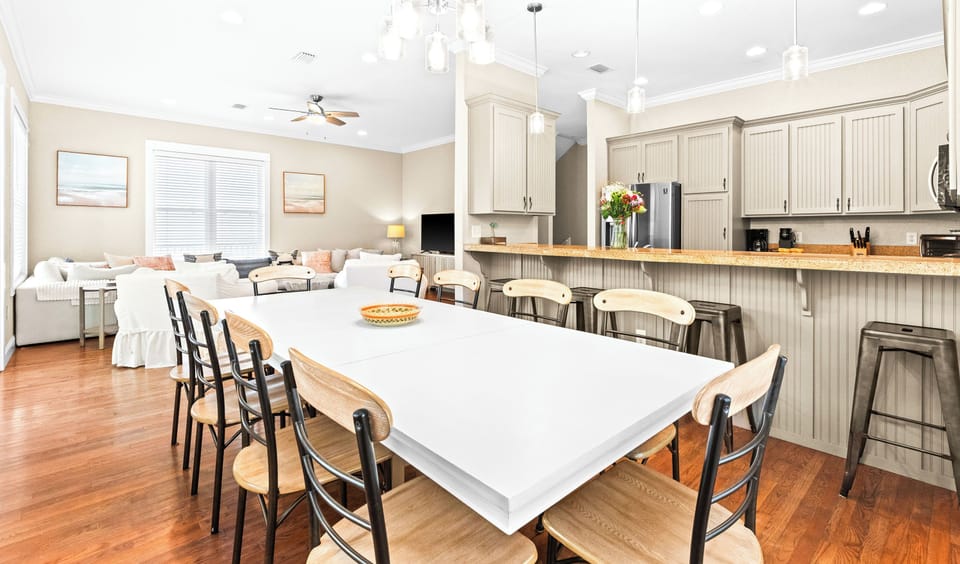 Gather around this dining table where meals become memories