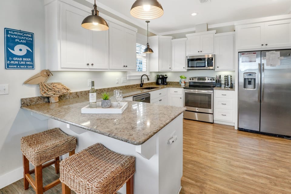 Fully stocked kitchen 